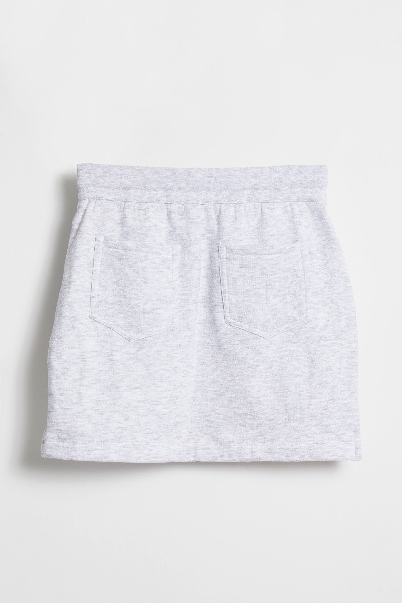 GREY FLEECE MINI SKIRT