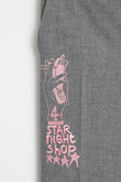 MATT EMBROIDERY GREY/PINK