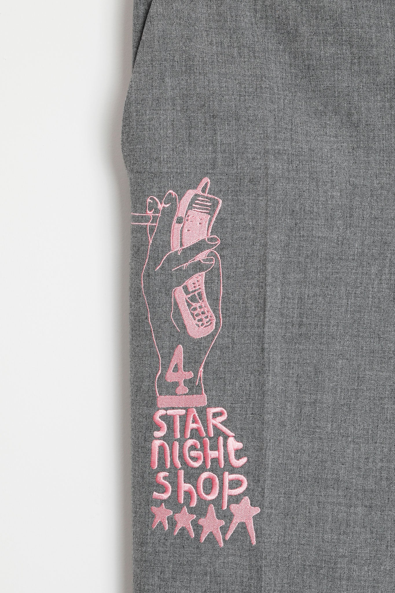 MATT EMBROIDERY GREY/PINK
