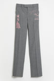 MATT EMBROIDERY GREY/PINK