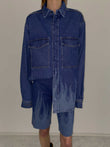 INFLAMED DENIM BERMUDA